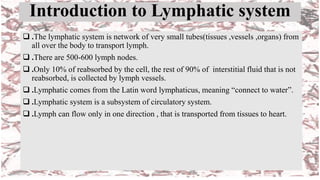 Lec-8-lymphatic-System.containing anatomy and physiology | PDF