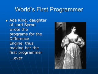 First Programmer Ever CR346-Lec00 history | PPTX