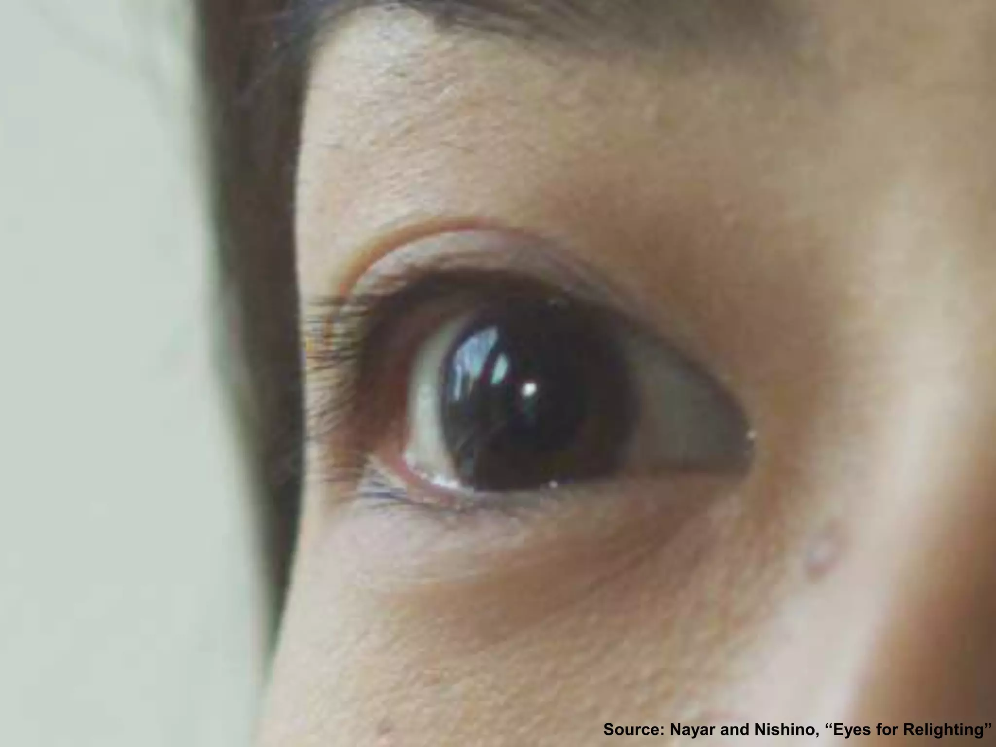 Source: Nayar and Nishino, “Eyes for Relighting”
 