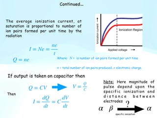 Ionization Current Introduction to radiation detectors for ug level | PDF