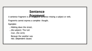 Contractor Fragment Example Functional English(What is functional English) | PPTX