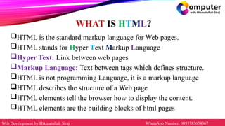 HTML 5 Slide Lecture001(What is HTML).ppt