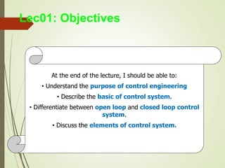 Fundamentals of Control Engineering: Systems, Types, and Elements ...