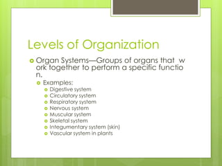 Organ System House Example Anatomy Lecture 1 ....CELL to ORGANISM | PDF