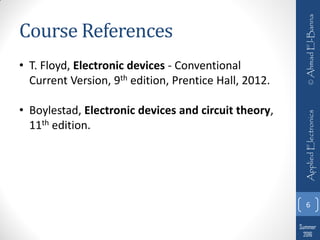 Basic applied electronics notes pdf notes | PDF