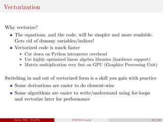 master vectorization in python for faster ml models -... Linear Methods for Regression, Optimization | PDF