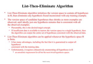 Comprehensive Overview of Concept Learning in Machine Learning | PPTX
