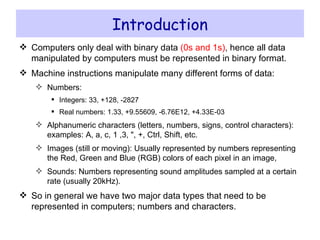 Lec 02 data representation part 1 | PPT