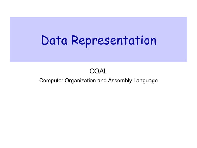 Lec 02 data representation part 2 | PPT