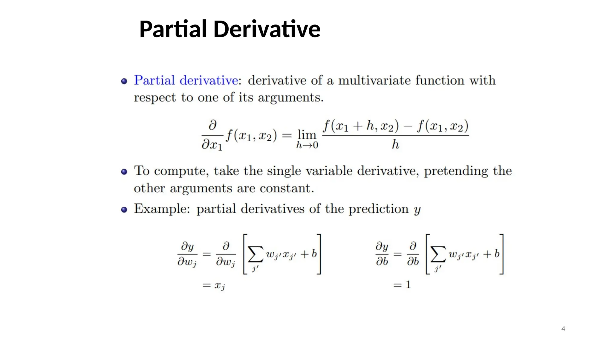4
Partial Derivative
 