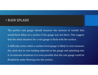 precipitation, rain gauges, types of precipitation | PDF