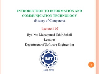 Comprehensive History and Evolution of Computers in ICT | PPT