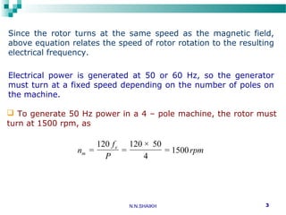 Lec # 02 speed of rotation & internal generated voltage | PPT | Radio ...