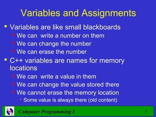 Computer Programming- Lecture 3 | PPT