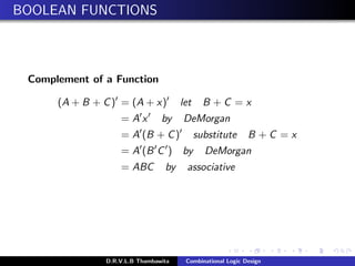 Lec 03 - Combinational Logic Design | PDF