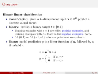 Linear Classi ers, Logistic Regression, Multiclass Classi cation | PDF