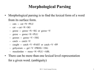morphology is that the inflectional morphology deals with the creation ...