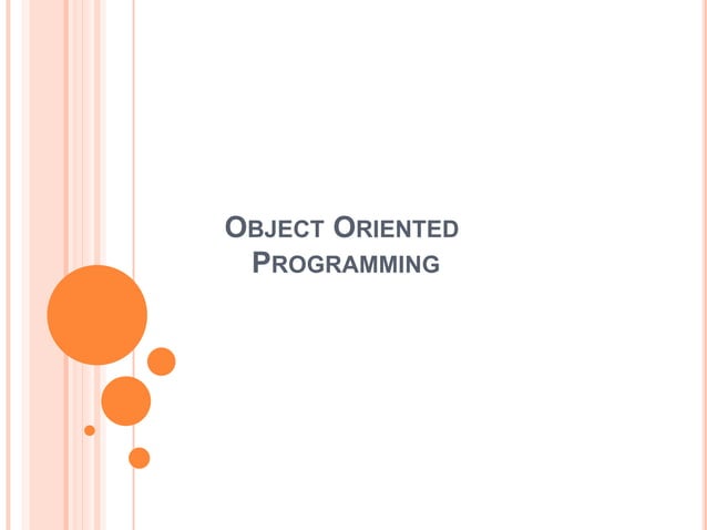 object oriented programming java lectures | PPT