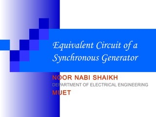 Lec # 03 equivalent circuit of a synchronous generator | PPT