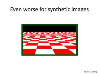 Even worse for synthetic images
Source: L. Zhang
 