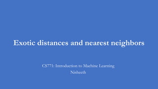 KNN algorithm in Machine Learning for MCA | PPTX