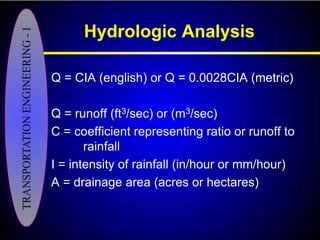 Elements of a Typical Cross-section of Road and Highway drainage | PPT