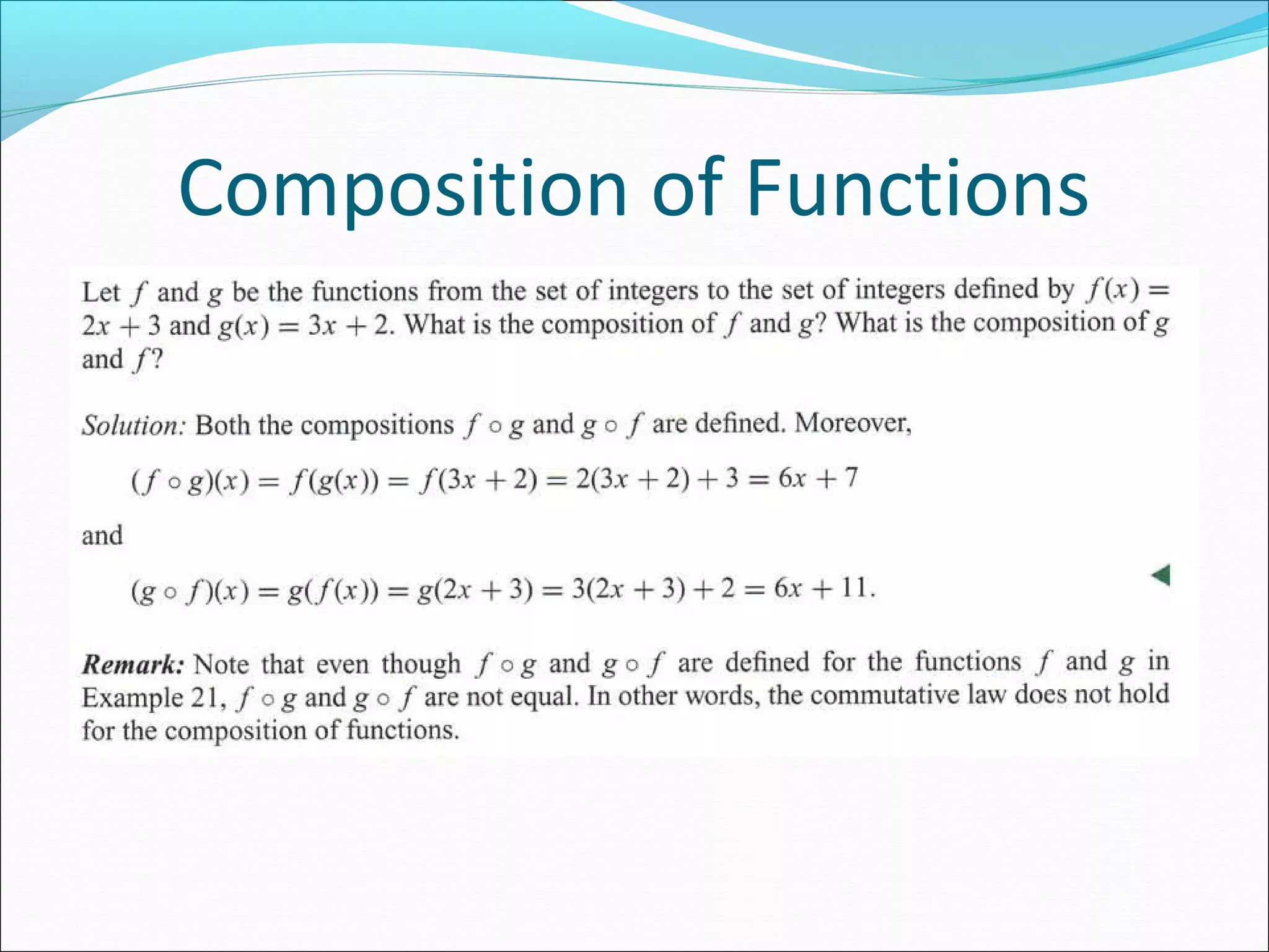Composition of Functions
 