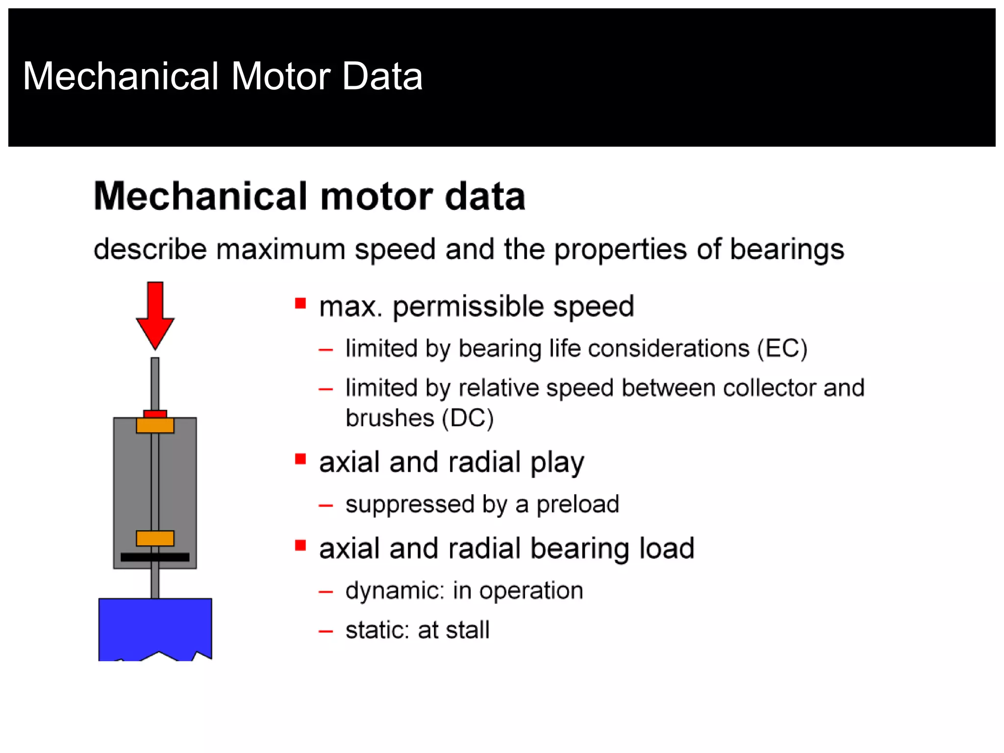 Mechanical Motor Data
 