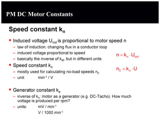 PM DC Motor Constants
 