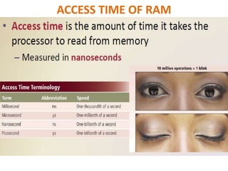 ACCESS TIME OF RAM
 