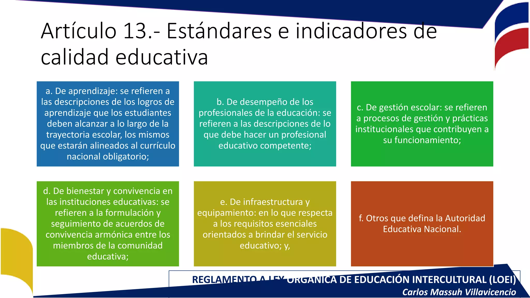 REGLAMENTO GENERAL A LA LEY ORGÁNICA DE EDUCACIÓN INTERCULTURAL | PDF