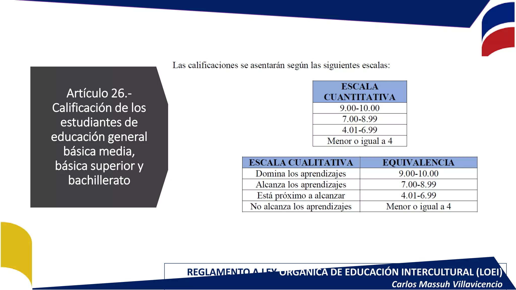 REGLAMENTO GENERAL A LA LEY ORGÁNICA DE EDUCACIÓN INTERCULTURAL | PDF
