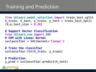 Training and Prediction
 