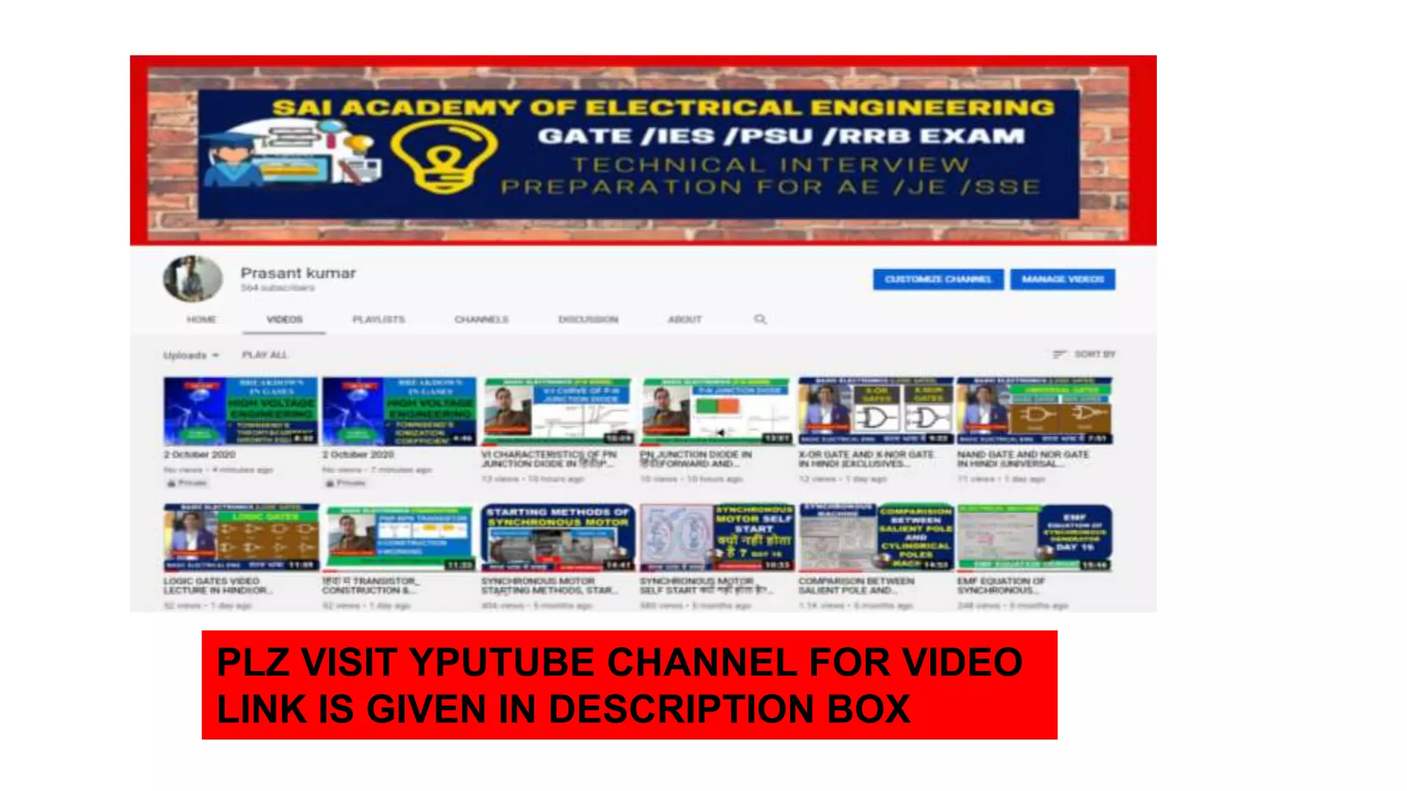 PLZ VISIT YPUTUBE CHANNEL FOR VIDEO
LINK IS GIVEN IN DESCRIPTION BOX
 