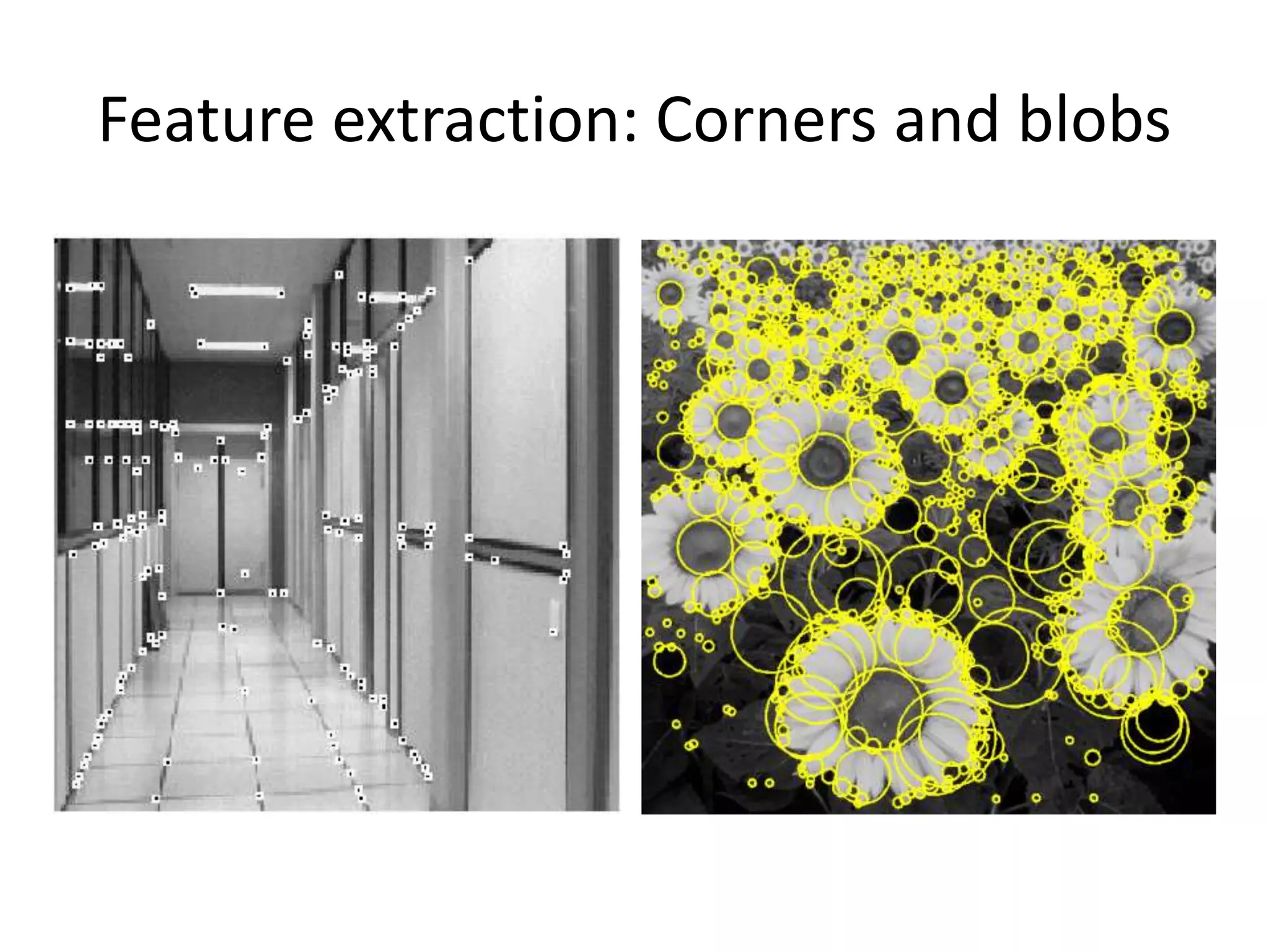 Feature extraction: Corners and blobs
 