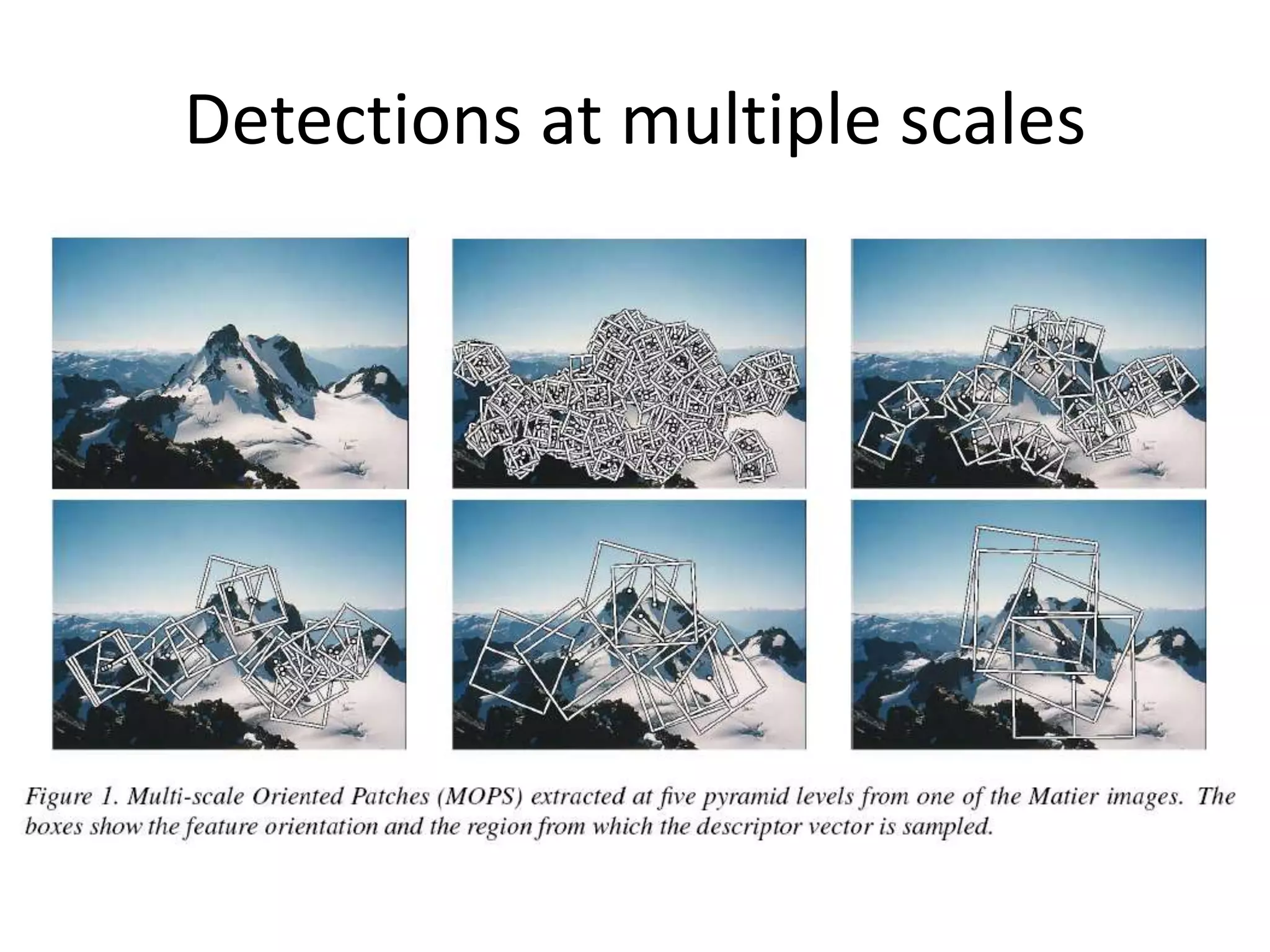 Detections at multiple scales
 