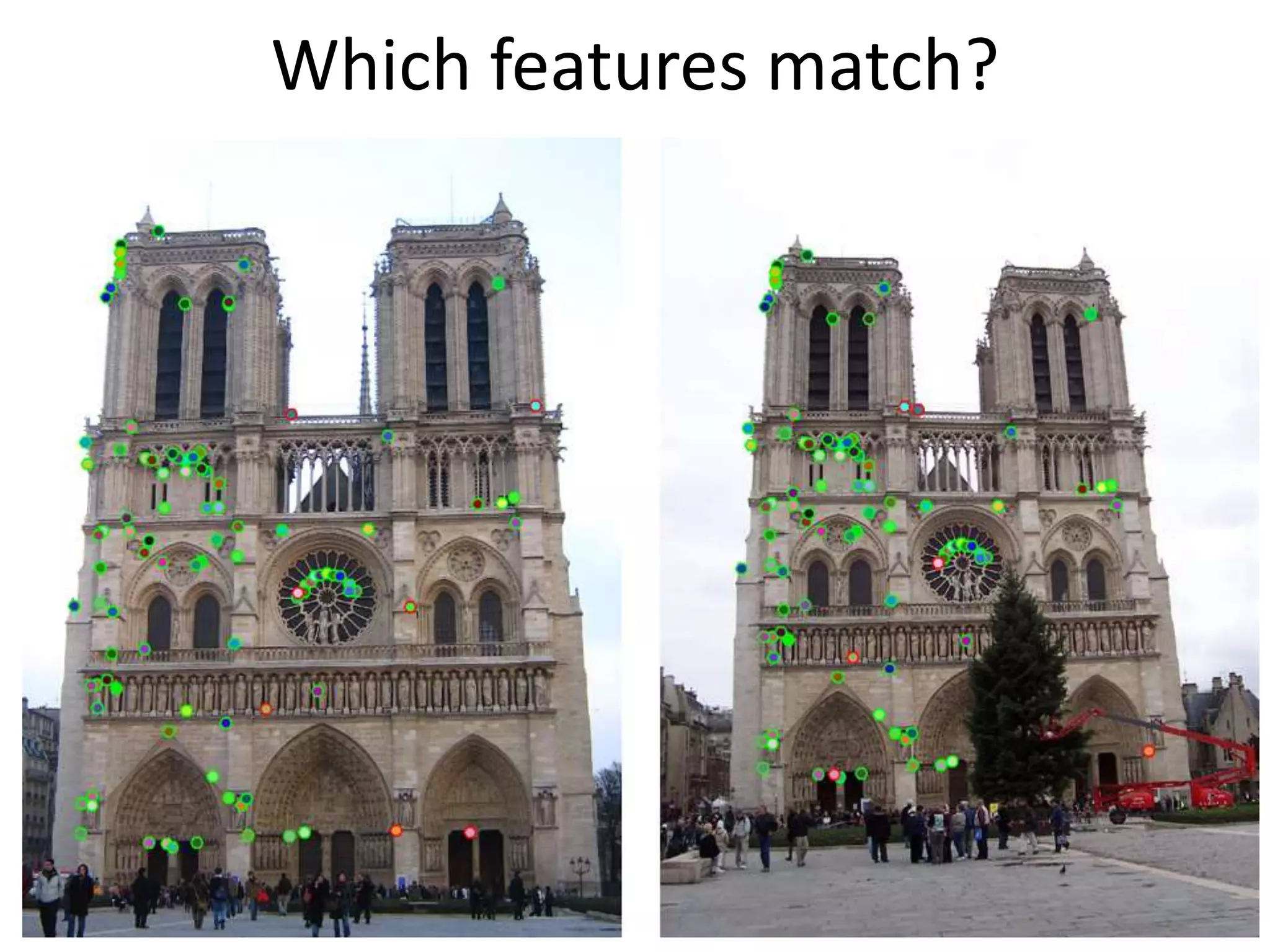 Which features match?
 
