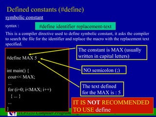 Computer Programming- Lecture 7 | PPT