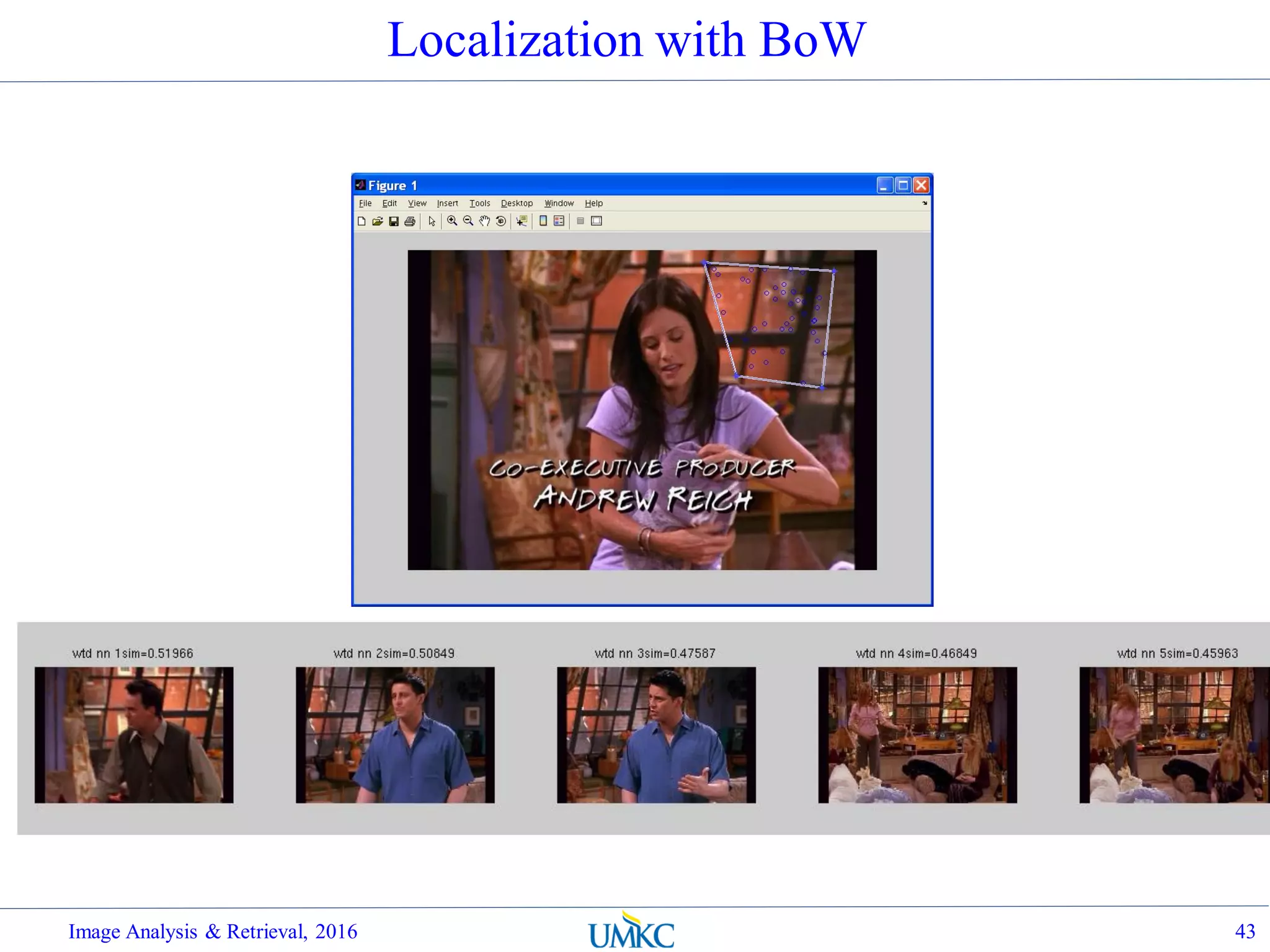 Localization with BoW
Image Analysis & Retrieval, 2016 43
 