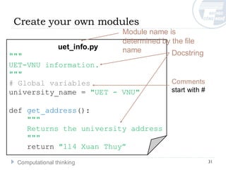 Comprehensive Guide to Functions, Modules, Specifications, and Testing ...