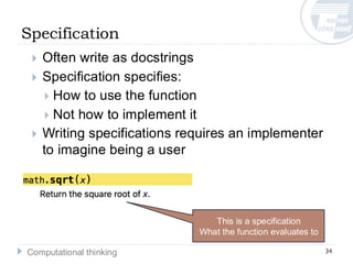 Comprehensive Guide to Functions, Modules, Specifications, and Testing ...