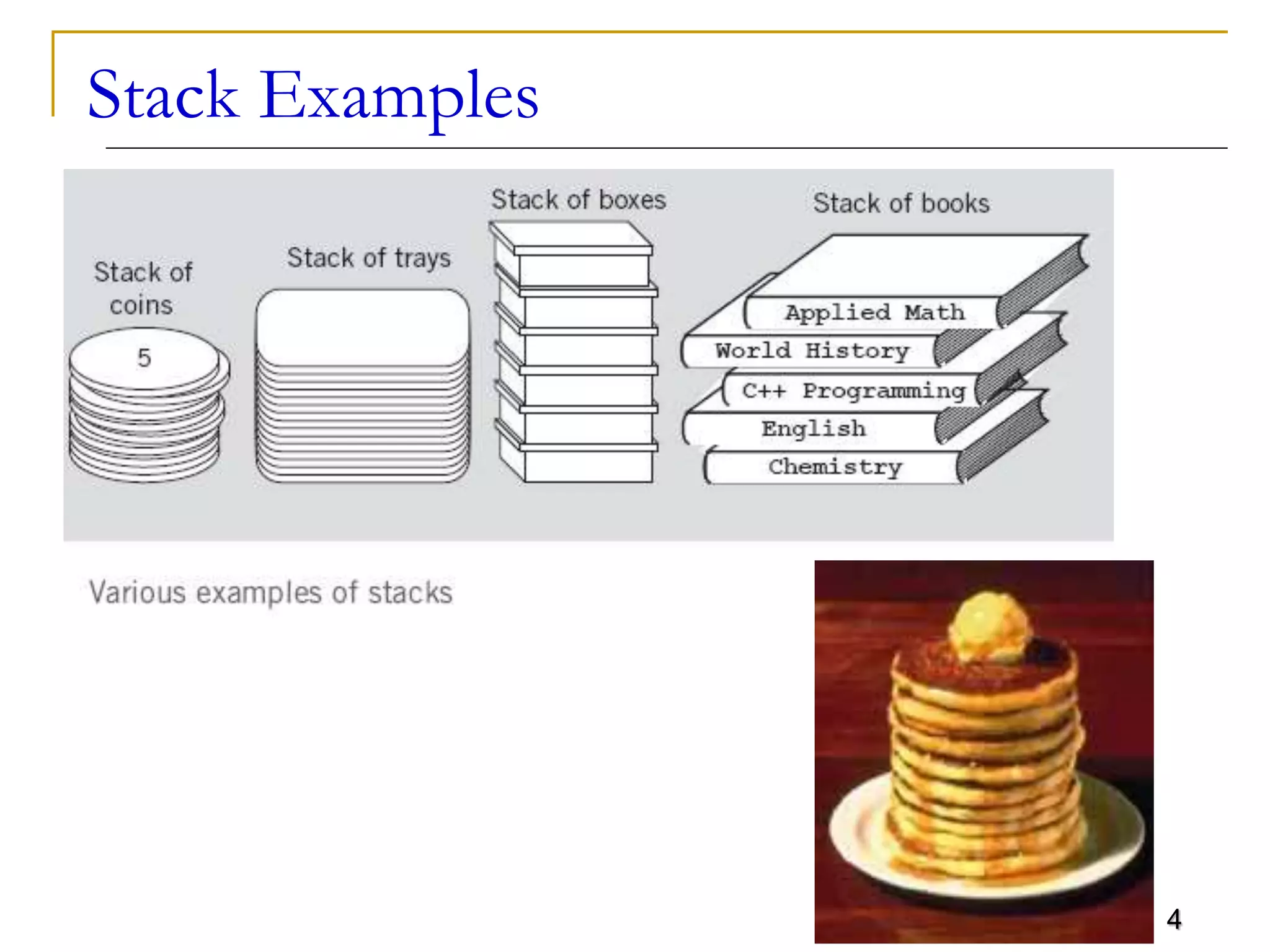 4
Stack Examples
 