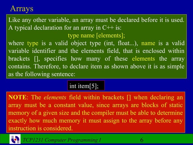 Computer Programming- Lecture 8 | PPT