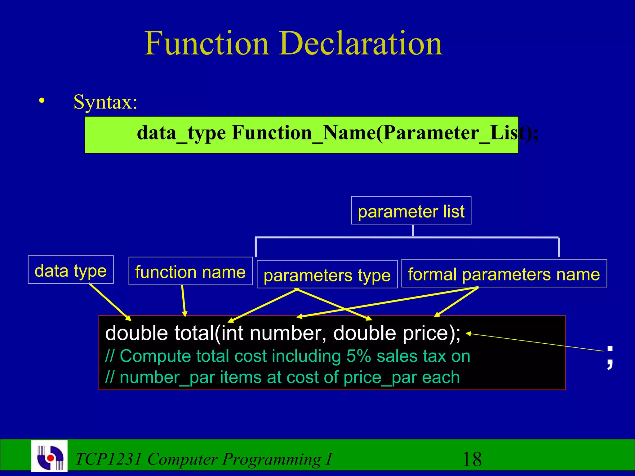 Computer Programming- Lecture 9 | PPT