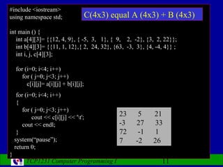Computer Programming- Lecture 9 | PPT