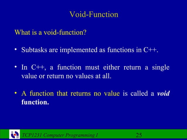 Computer Programming- Lecture 9 | PPT