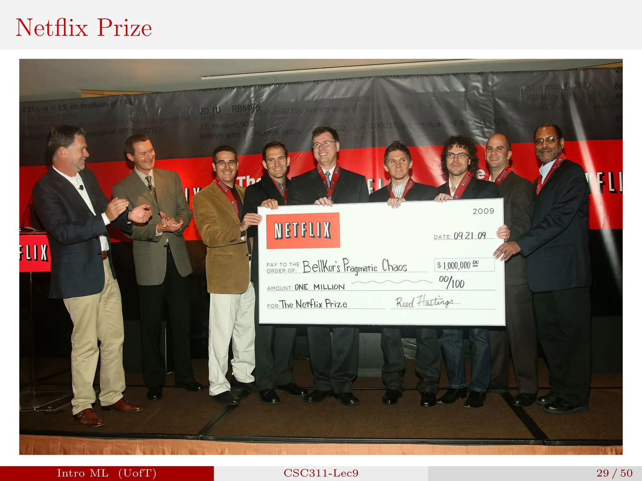 Netflix Prize
Intro ML (UofT) CSC311-Lec9 29 / 50
 