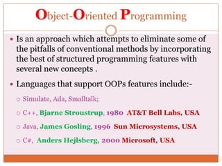 Basics of Object Oriented Programming | PPTX