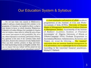 Our Education System & Syllabus 
