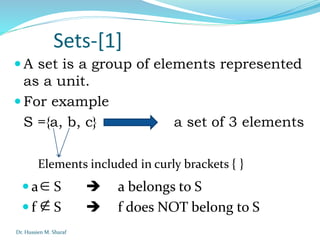 Theoretical Computer Science Set Example Theory of computation Lec1 | PPTX